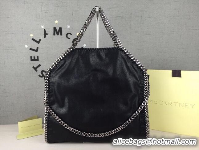 Super Quality Stella McCartney Falabella Fold Over Tote Bag SM1611 Black/Silver 2020