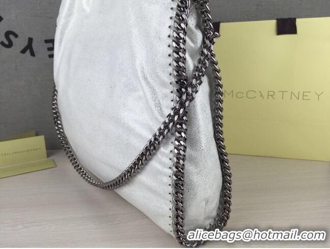 Good Taste Stella McCartney Falabella Fold Over Tote Bag SM1611 Silver White 2020