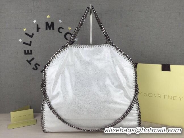 Good Taste Stella McCartney Falabella Fold Over Tote Bag SM1611 Silver White 2020