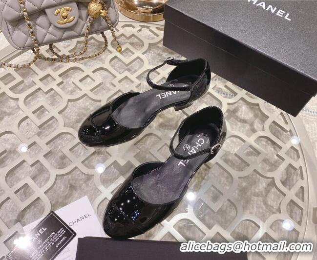 New Design Chanel Patent Calfskin Open Shoe/Pumps G38571 Black