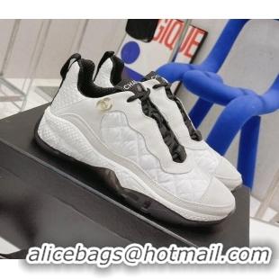 Perfect Chanel Mesh & Suede Sneakers G38290 White