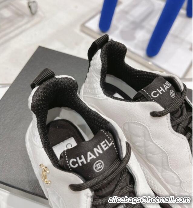 Perfect Chanel Mesh & Suede Sneakers G38290 White