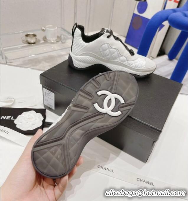 Perfect Chanel Mesh & Suede Sneakers G38290 White