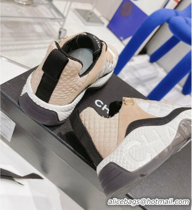 Low Price Chanel Mesh & Suede Sneakers G38290 Beige/White 