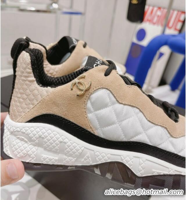 Low Price Chanel Mesh & Suede Sneakers G38290 Beige/White 