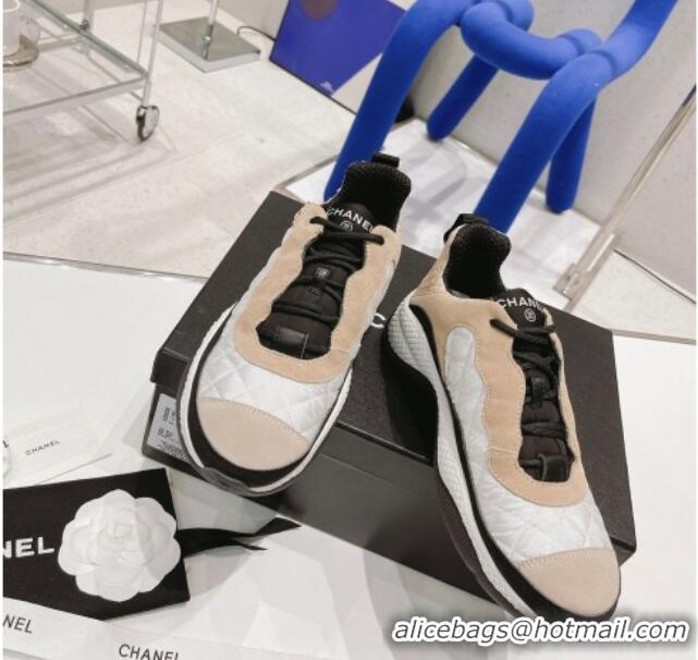 Low Price Chanel Mesh & Suede Sneakers G38290 Beige/White 