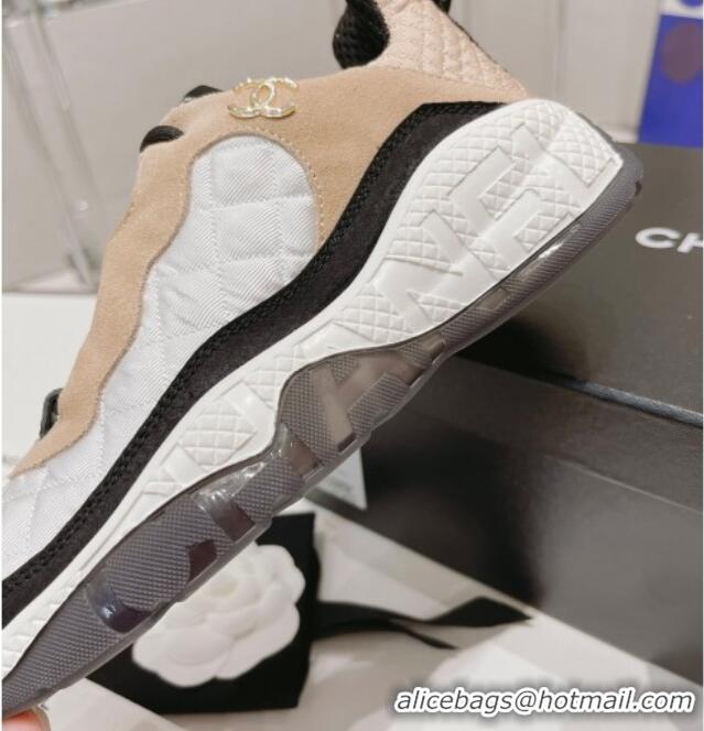 Low Price Chanel Mesh & Suede Sneakers G38290 Beige/White 