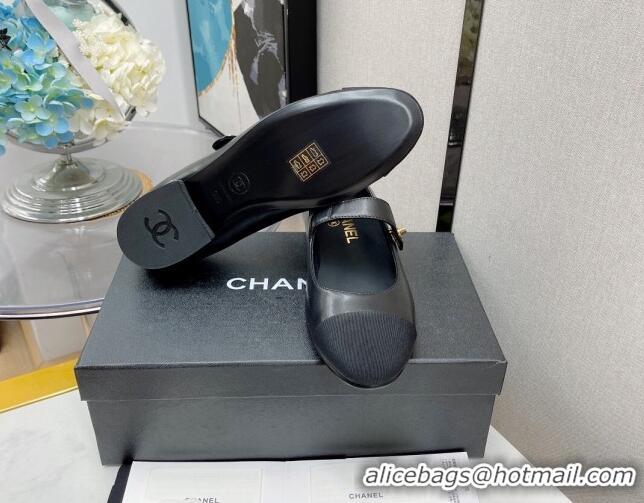 Top Quality Chanel Lambskin Mary Janes Ballerinas 121479 Black