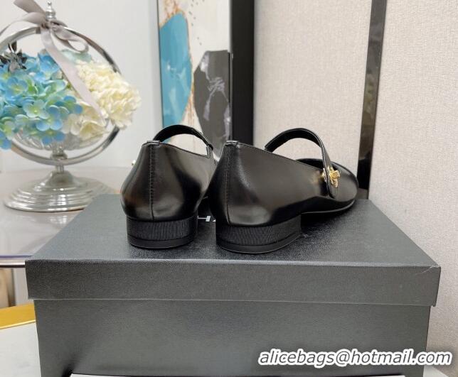 Top Quality Chanel Lambskin Mary Janes Ballerinas 121479 Black