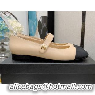 Top Quality Chanel Lambskin Mary Janes Ballerinas 121479 Beige