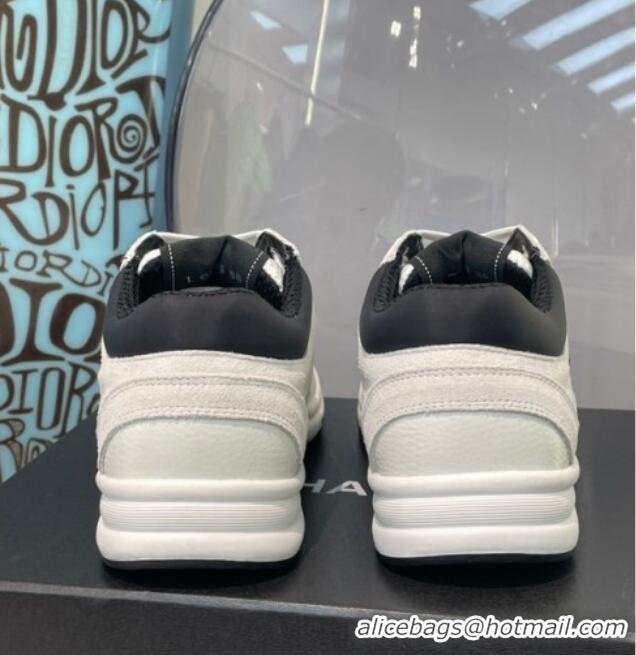 Super Quality Chanel Suede & Mesh Sneakers G38299 White/Black