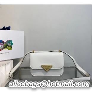 Super Quality Prada Saffiano leather Identity shoulder bag 1BN320 white