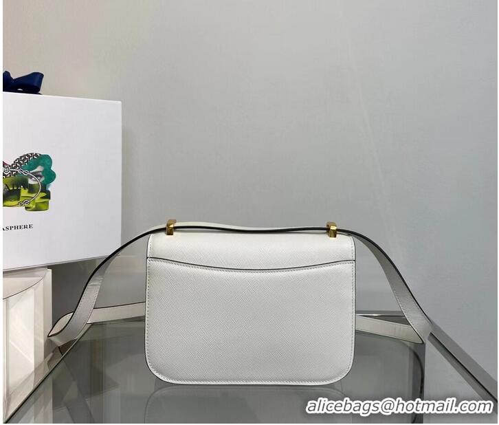 Super Quality Prada Saffiano leather Identity shoulder bag 1BN320 white