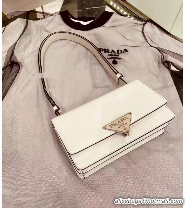 Reasonable Price Prada Cleo brushed leather shoulder bag 1BN321 white