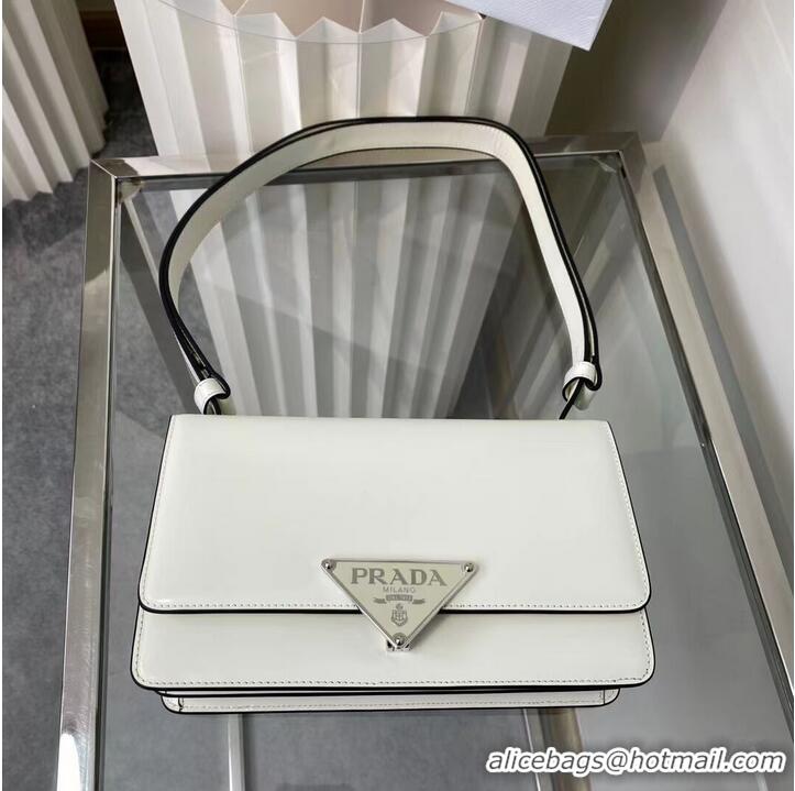 Reasonable Price Prada Cleo brushed leather shoulder bag 1BN321 white