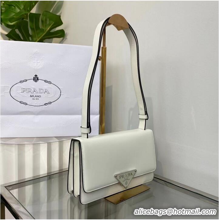 Reasonable Price Prada Cleo brushed leather shoulder bag 1BN321 white