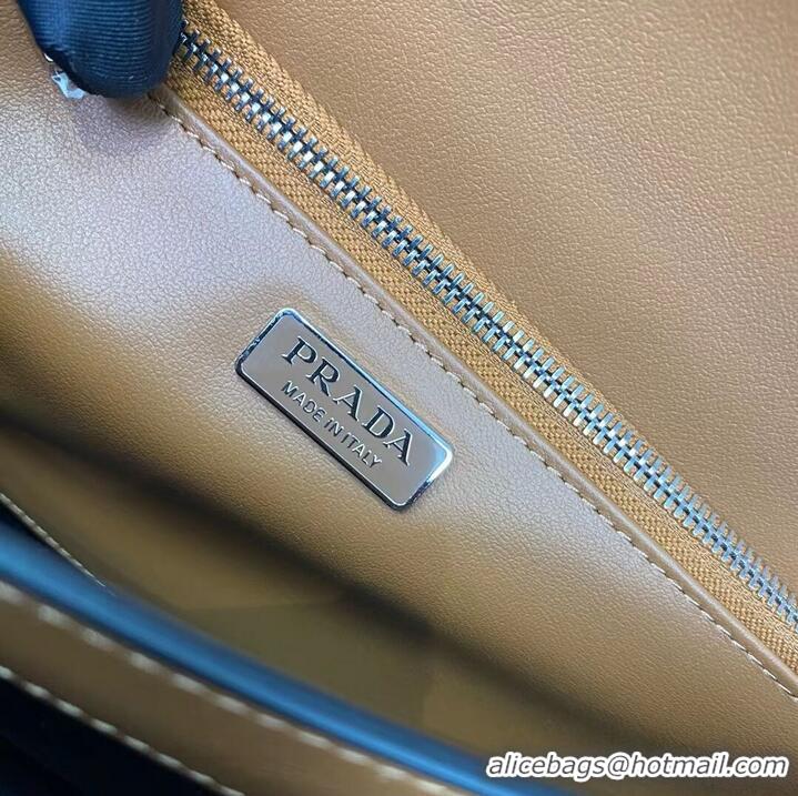 Good Quality Prada Cleo brushed leather shoulder bag 1BN321 Caramel