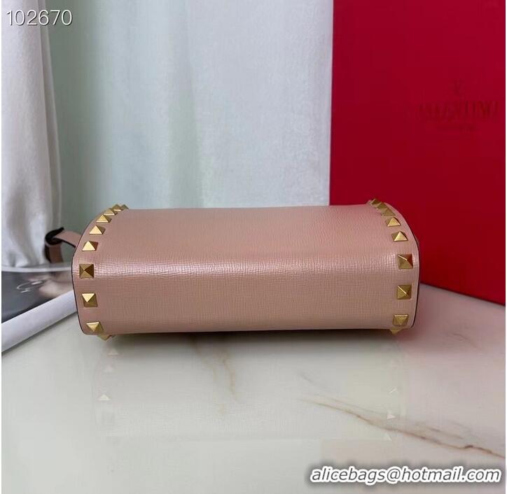 Good Taste VALENTINO GARAVANI Rockstud Alcove Grain calf shoulder bag V0189 pink