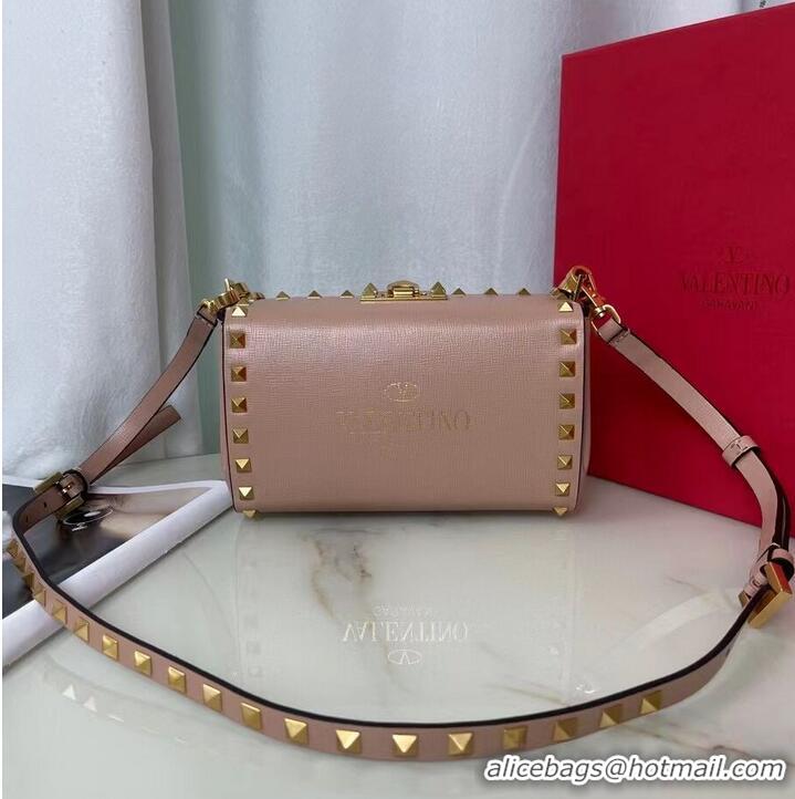 Good Taste VALENTINO GARAVANI Rockstud Alcove Grain calf shoulder bag V0189 pink