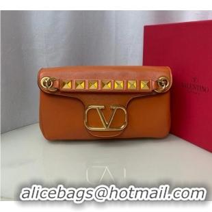 Most Popular VALENTINO GARAVANI Stud Sign nappa Shoulder Bag NL098 orange