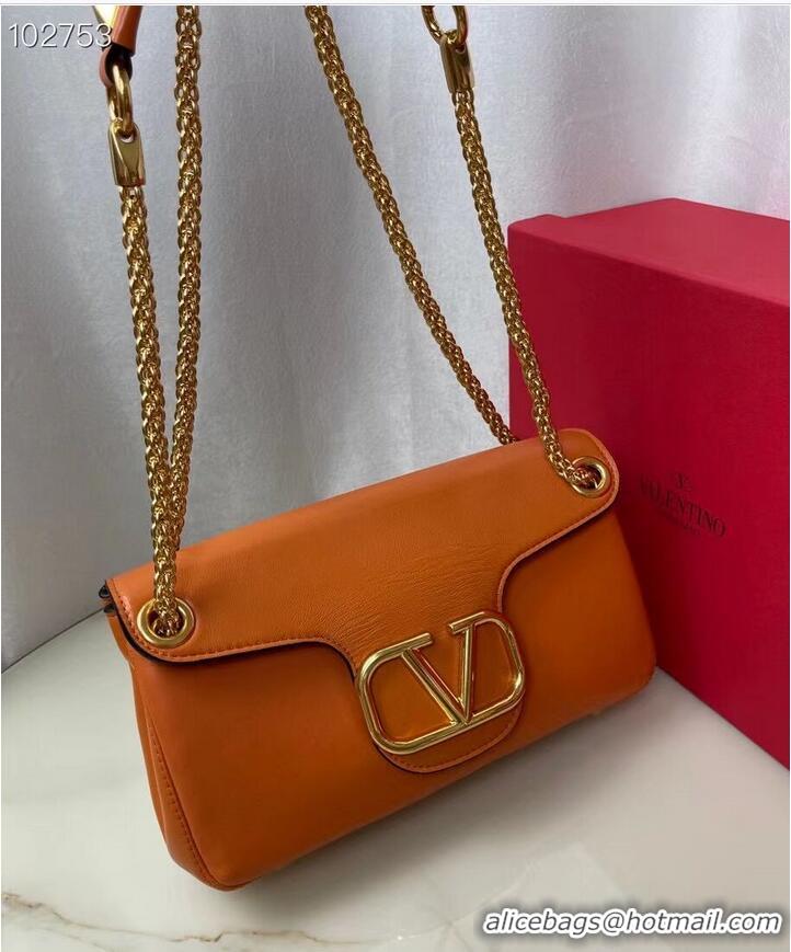 Most Popular VALENTINO GARAVANI Stud Sign nappa Shoulder Bag NL098 orange