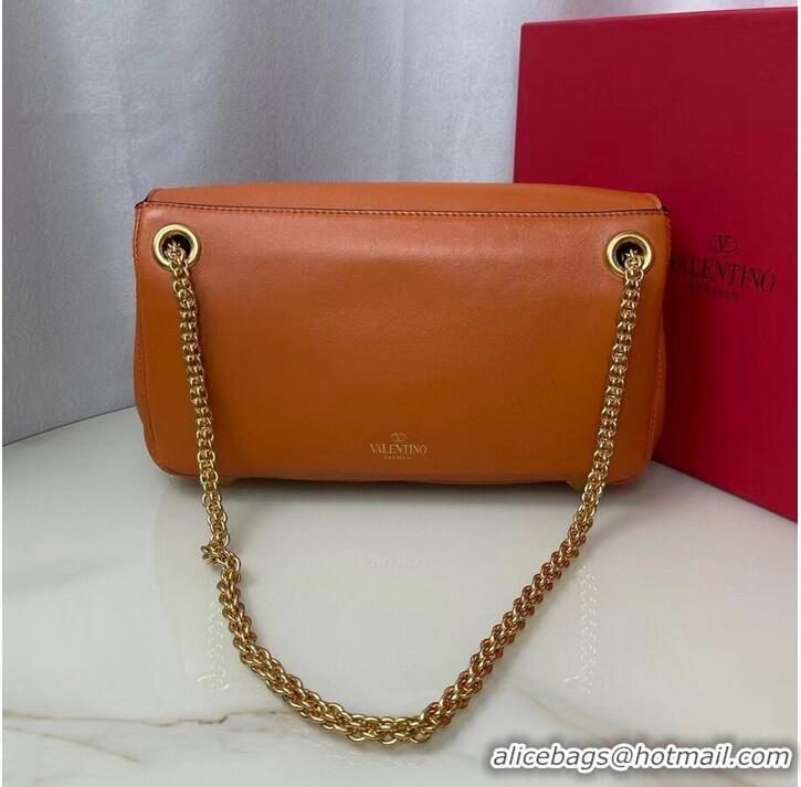 Most Popular VALENTINO GARAVANI Stud Sign nappa Shoulder Bag NL098 orange