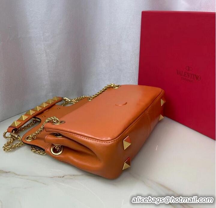 Most Popular VALENTINO GARAVANI Stud Sign nappa Shoulder Bag NL098 orange