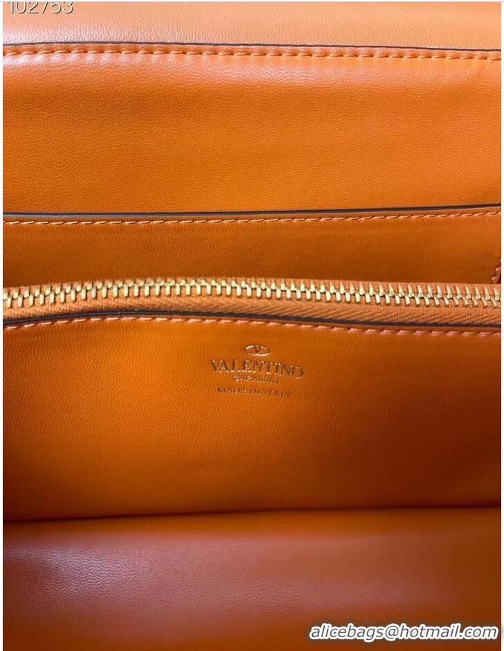 Most Popular VALENTINO GARAVANI Stud Sign nappa Shoulder Bag NL098 orange