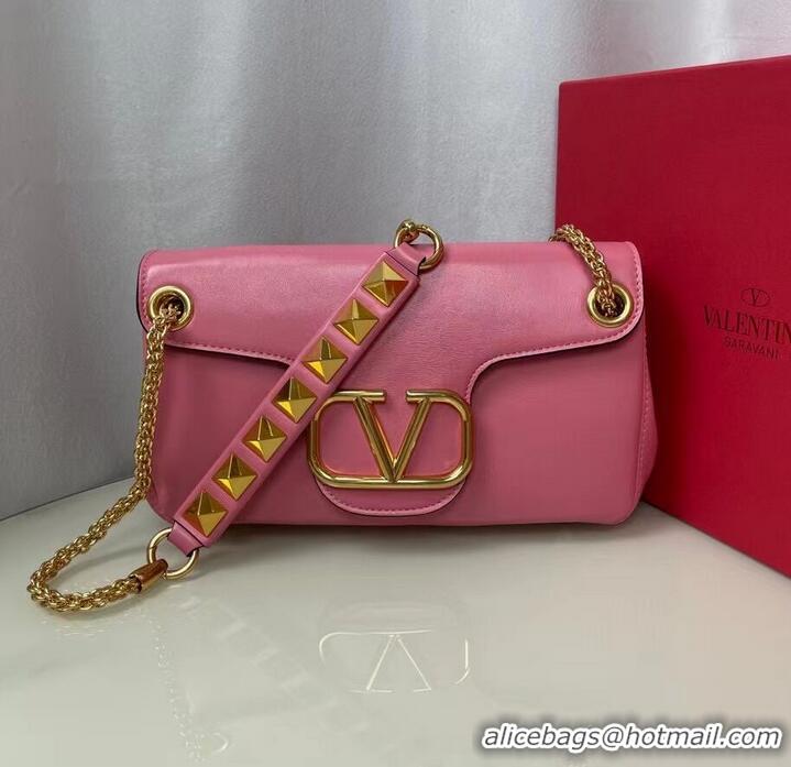 Well Crafted VALENTINO GARAVANI Stud Sign nappa Shoulder Bag NL098 pink