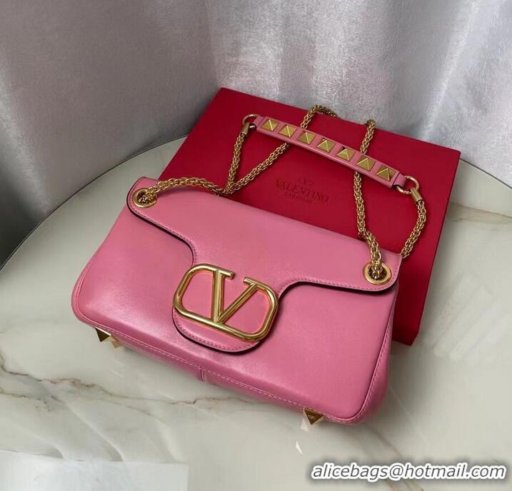 Well Crafted VALENTINO GARAVANI Stud Sign nappa Shoulder Bag NL098 pink