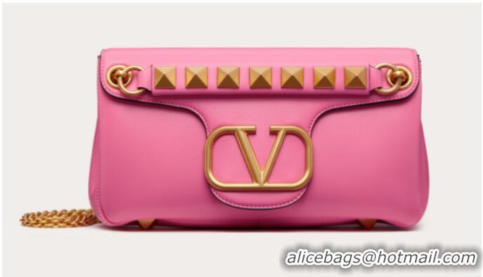 Well Crafted VALENTINO GARAVANI Stud Sign nappa Shoulder Bag NL098 pink