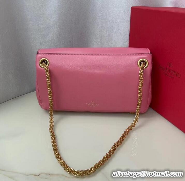 Well Crafted VALENTINO GARAVANI Stud Sign nappa Shoulder Bag NL098 pink