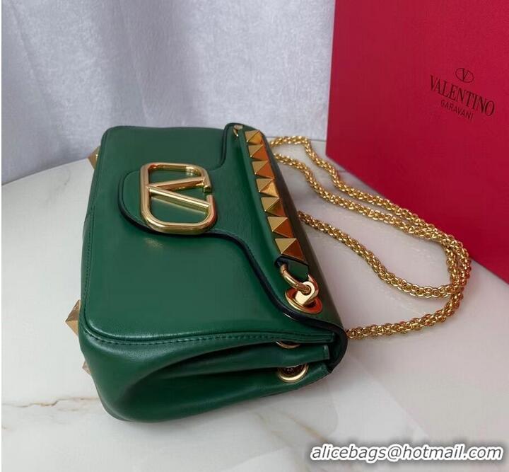 Low Cost VALENTINO GARAVANI Stud Sign nappa Shoulder Bag NL098 green