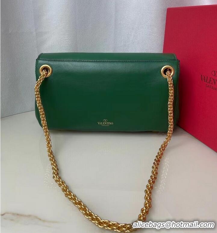 Low Cost VALENTINO GARAVANI Stud Sign nappa Shoulder Bag NL098 green