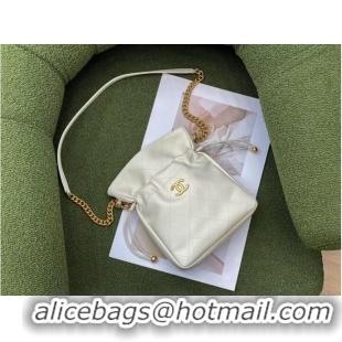 Grade Discount Chanel SMALL Lambskin Shoulder Bag SS2088 white