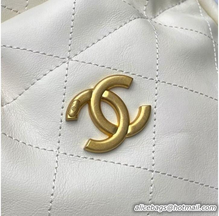 Grade Discount Chanel SMALL Lambskin Shoulder Bag SS2088 white