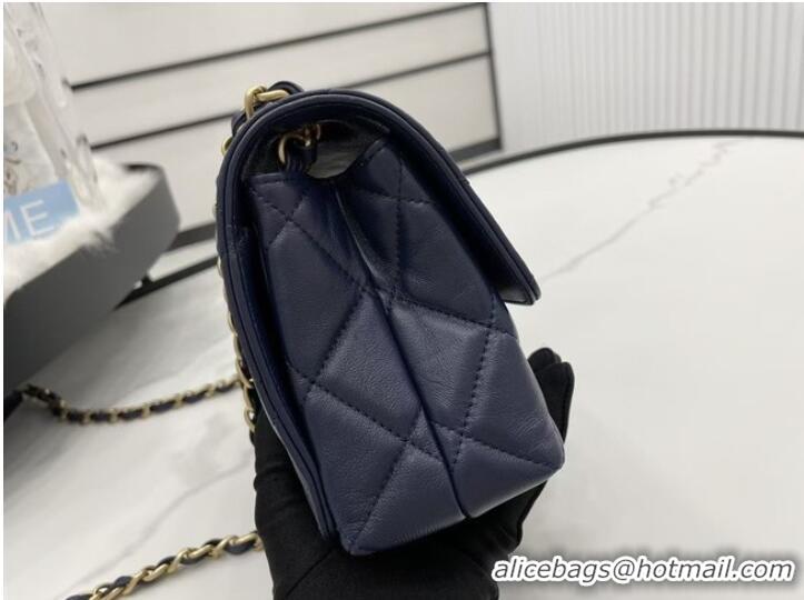 Reasonable Price Chanel Flap Lambskin Shoulder Bag AS2557 dark blue