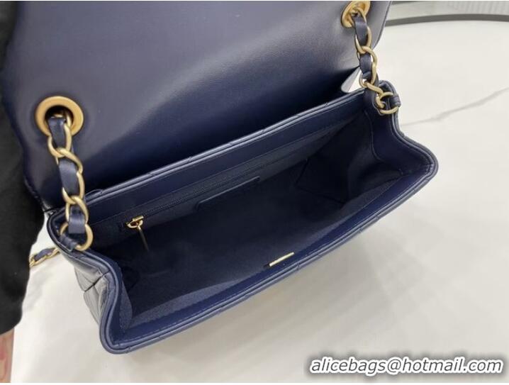 Reasonable Price Chanel Flap Lambskin Shoulder Bag AS2557 dark blue