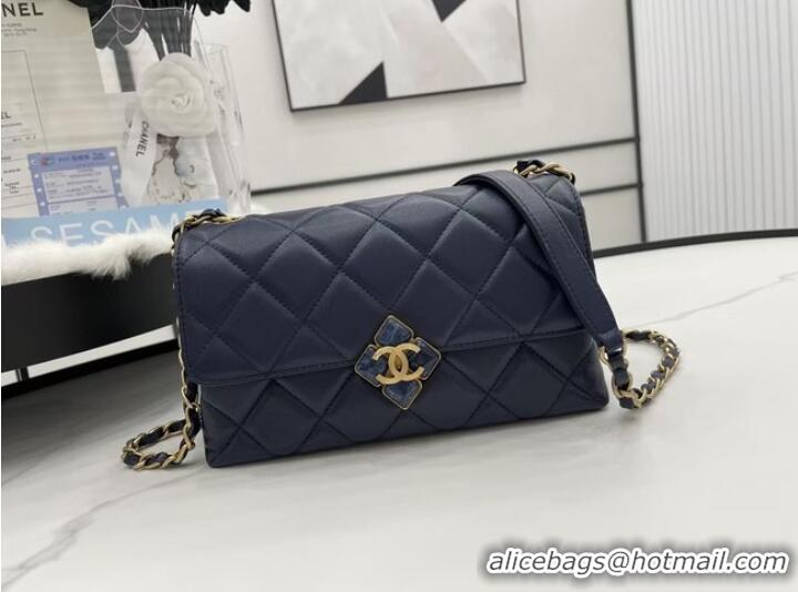 Reasonable Price Chanel Flap Lambskin Shoulder Bag AS2557 dark blue