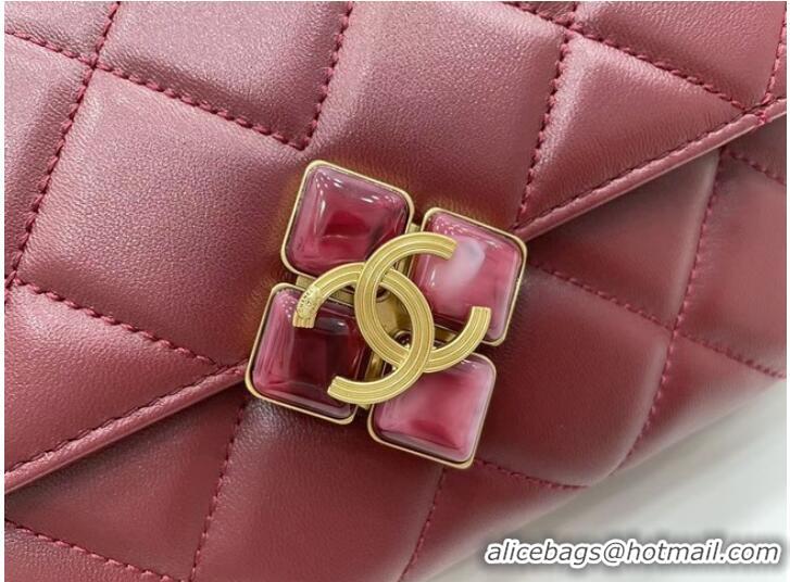 Lowest Price Chanel Flap Lambskin Shoulder Bag AS2557 Burgundy