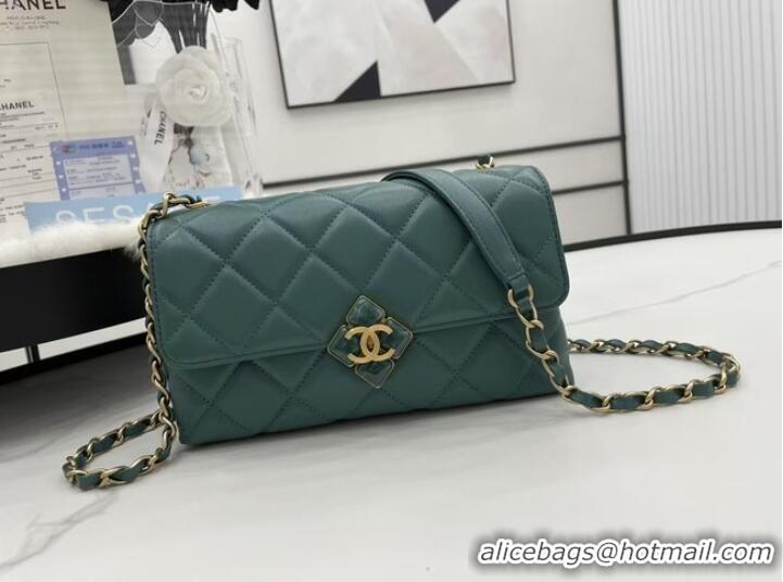 Top Grade Chanel Flap Lambskin Shoulder Bag AS2557 green