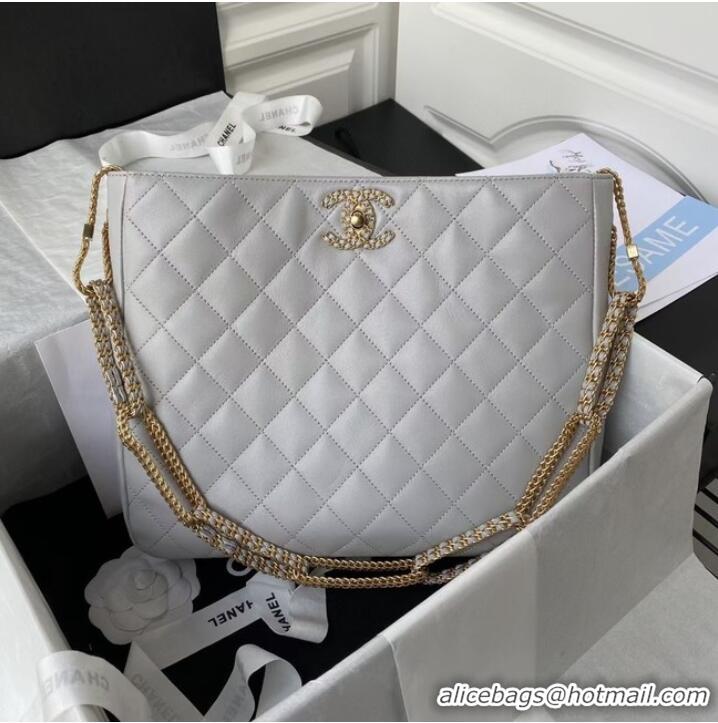 Good Product Chanel Lambskin Shoulder Bag AS2977 gray