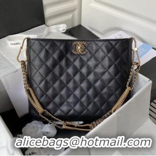 Spot Bulk Chanel Lambskin Shoulder Bag AS2977 black