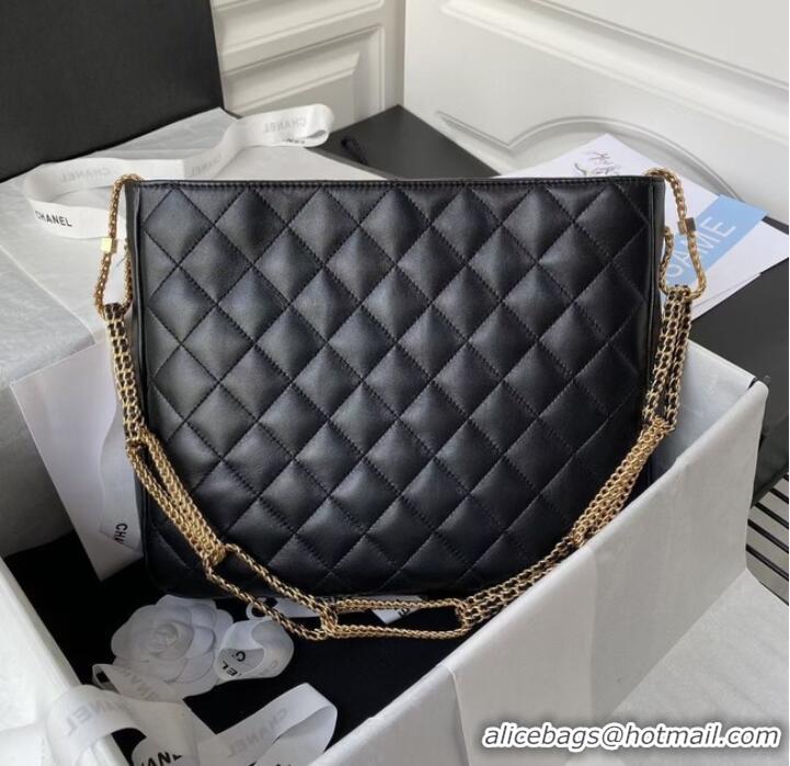 Spot Bulk Chanel Lambskin Shoulder Bag AS2977 black