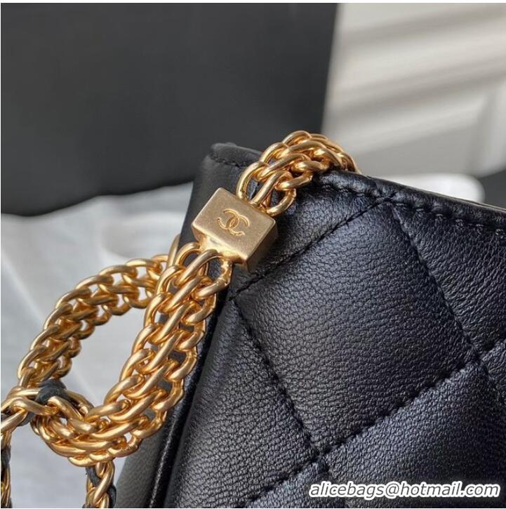 Spot Bulk Chanel Lambskin Shoulder Bag AS2977 black