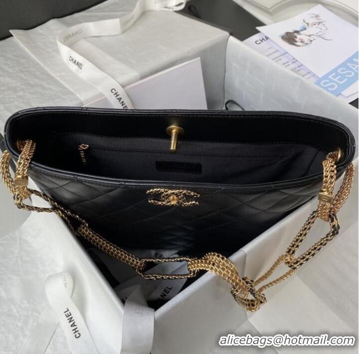 Spot Bulk Chanel Lambskin Shoulder Bag AS2977 black