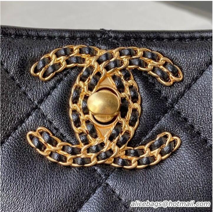 Spot Bulk Chanel Lambskin Shoulder Bag AS2977 black