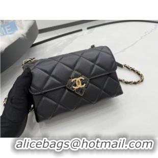 Stylish Low Cost Chanel Flap Lambskin Shoulder Bag AS2556 black