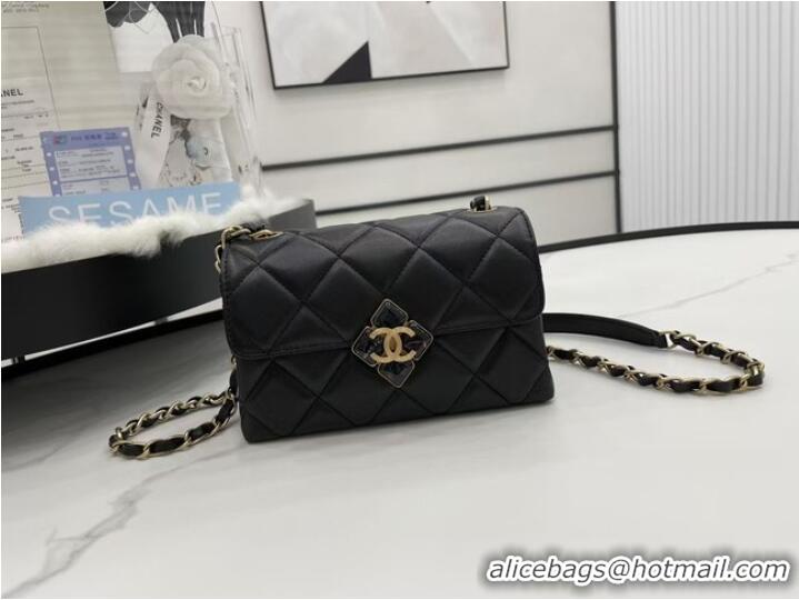 Stylish Low Cost Chanel Flap Lambskin Shoulder Bag AS2556 black