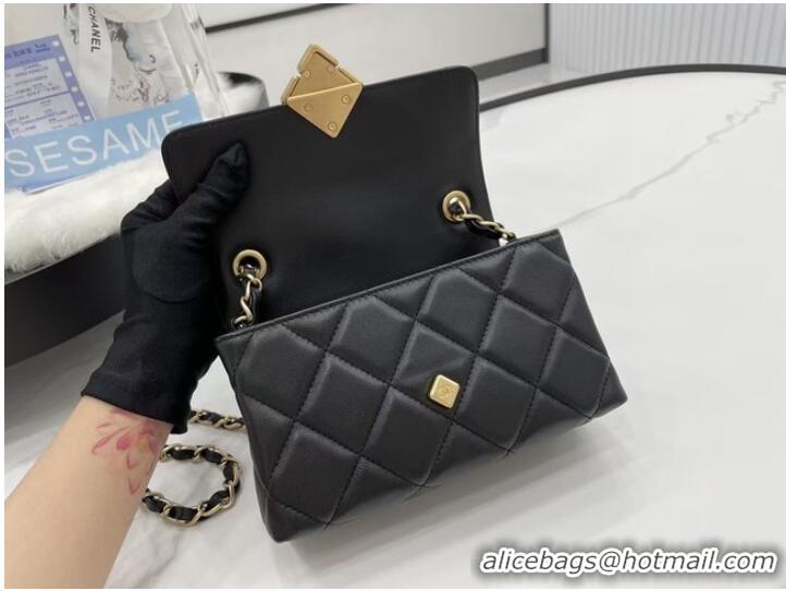 Stylish Low Cost Chanel Flap Lambskin Shoulder Bag AS2556 black